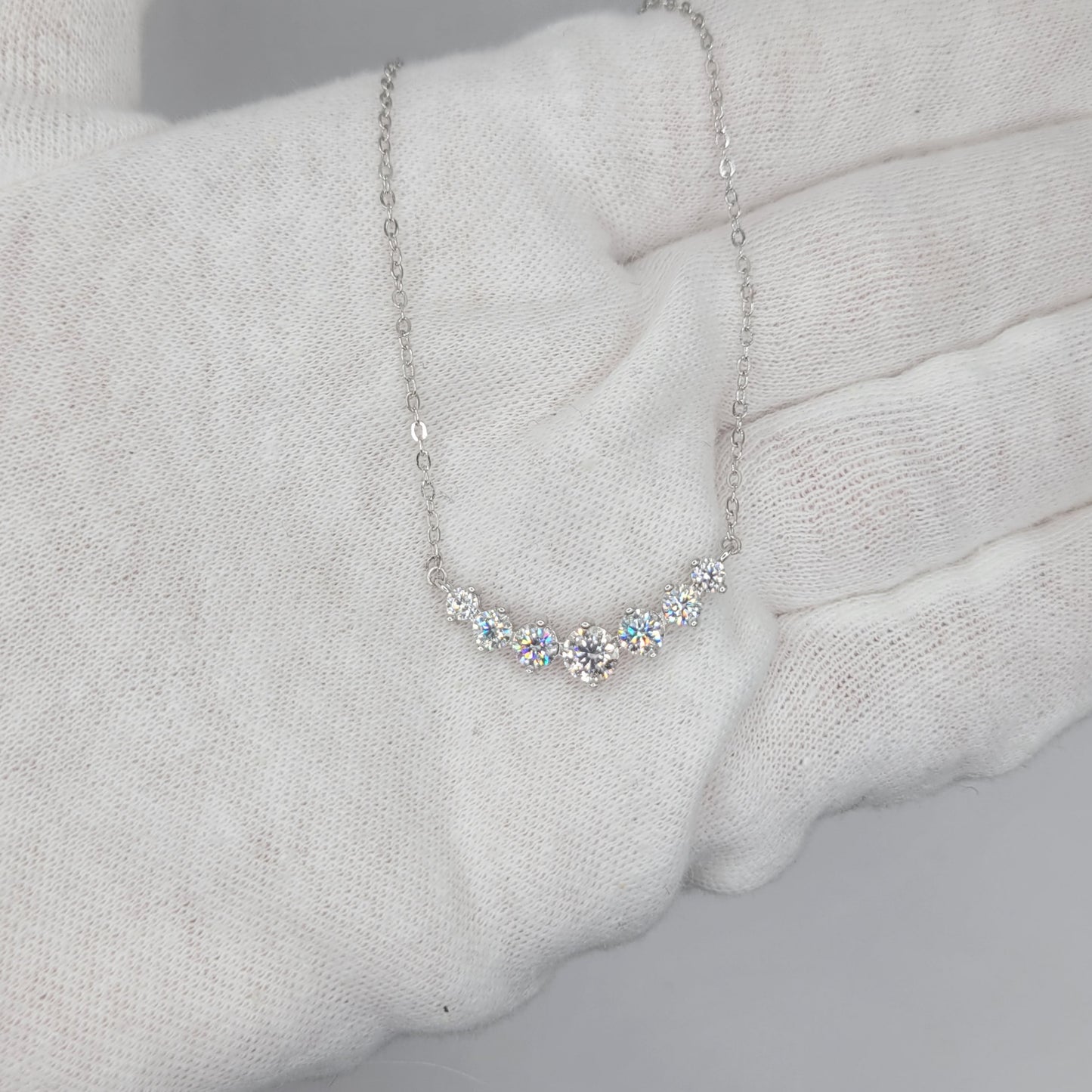 Moissanite Damenkette 1,7ct – 18K vergoldet auf 925 Silber
