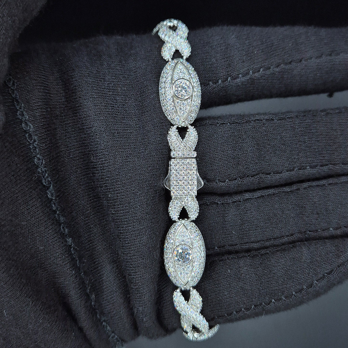 Iced Eye Moissanite Armband – 18K vergoldet auf 925 Silber