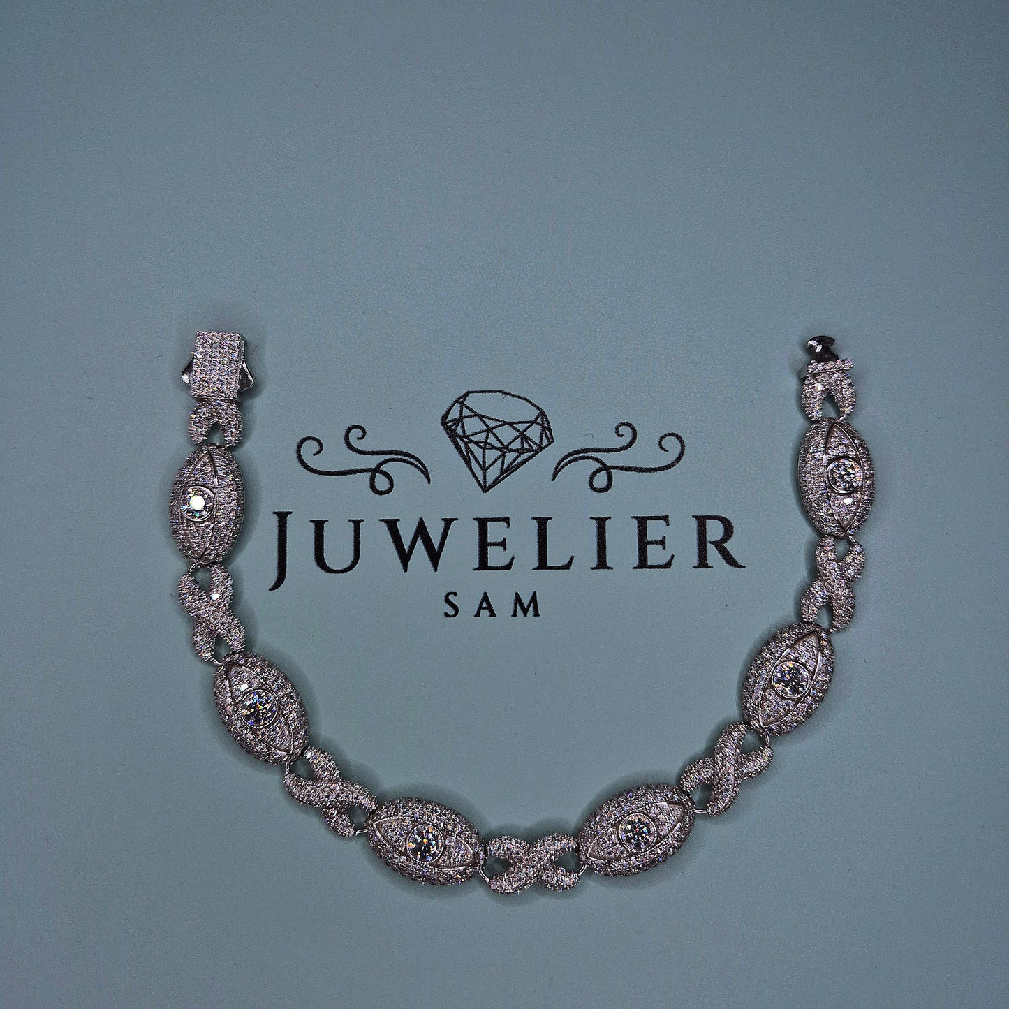 Iced Eye Moissanite Armband – 18K vergoldet auf 925 Silber