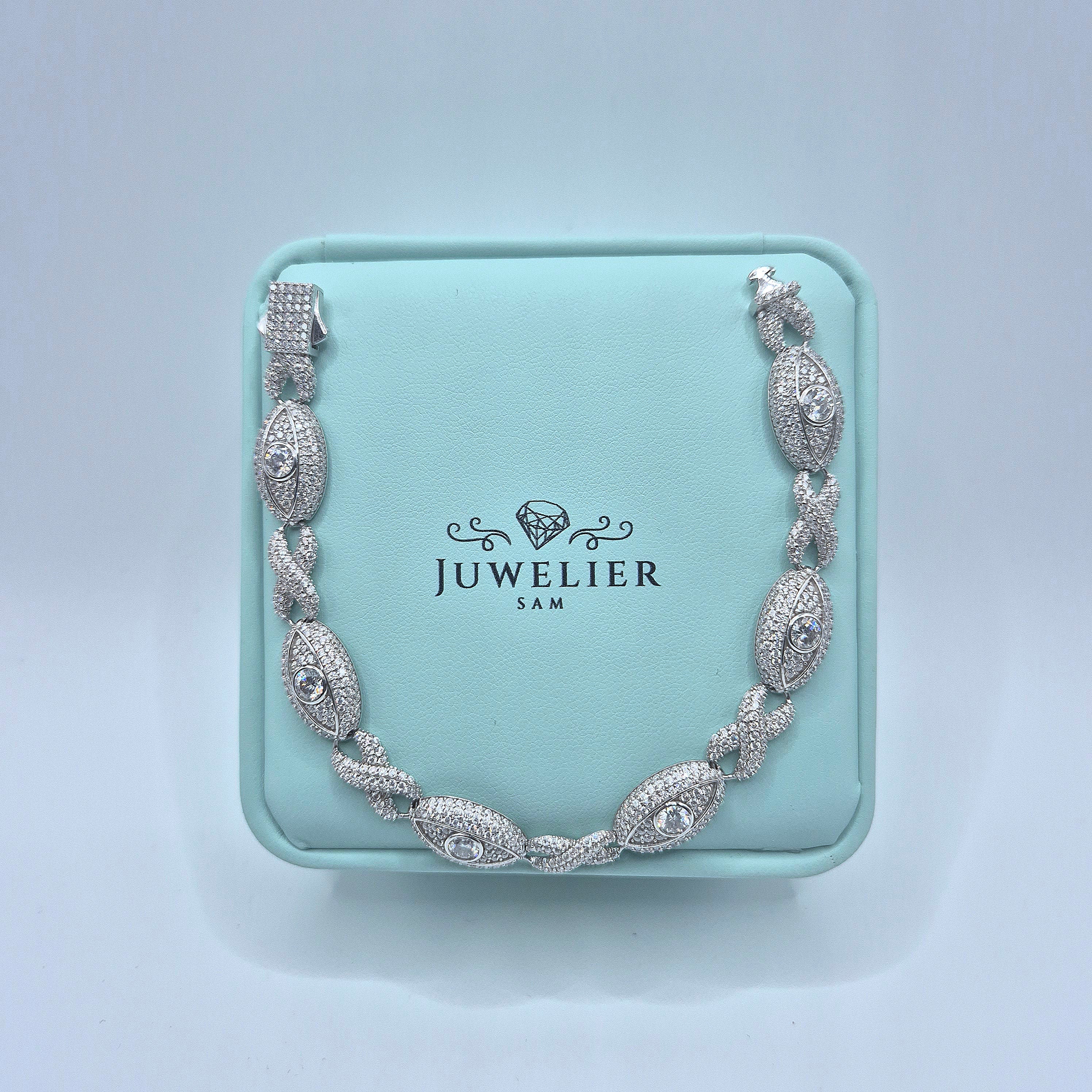 Iced Eye Moissanite Armband – 18K vergoldet auf 925 Silber