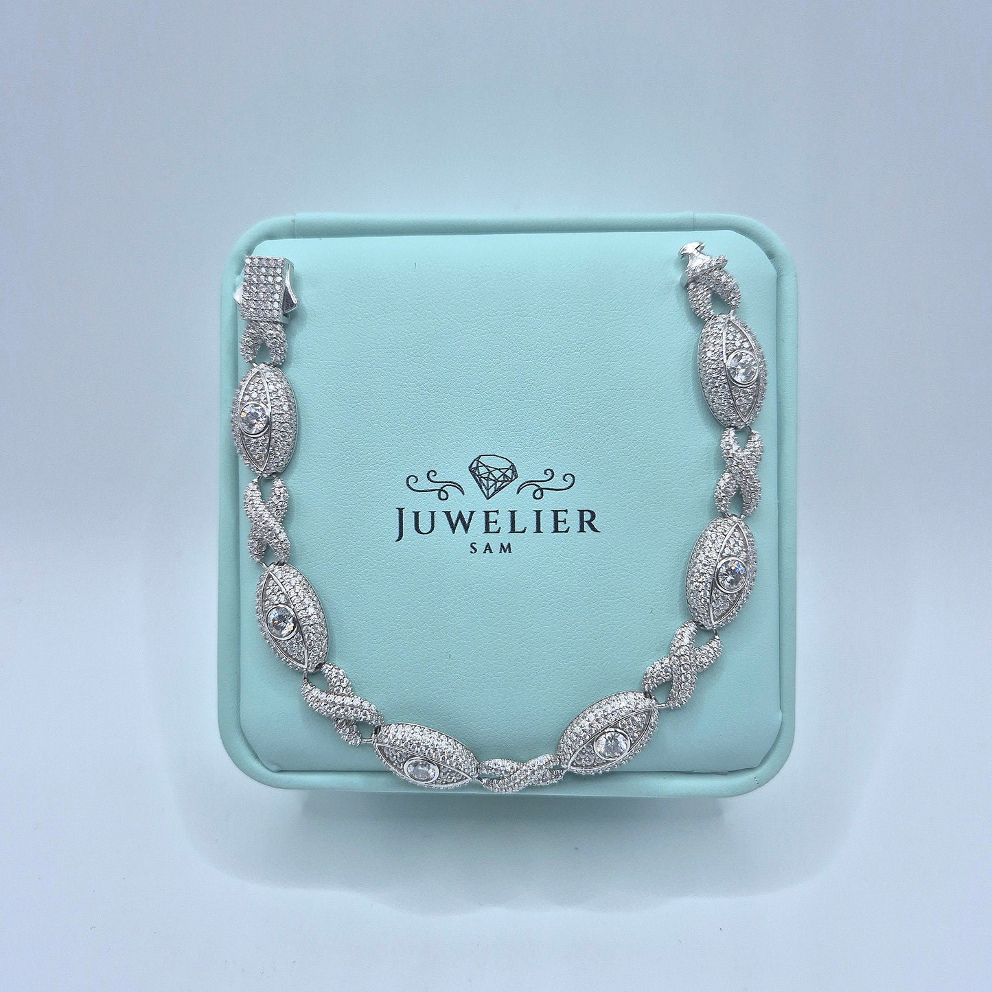 Iced Eye Moissanite Armband – 18K vergoldet auf 925 Silber