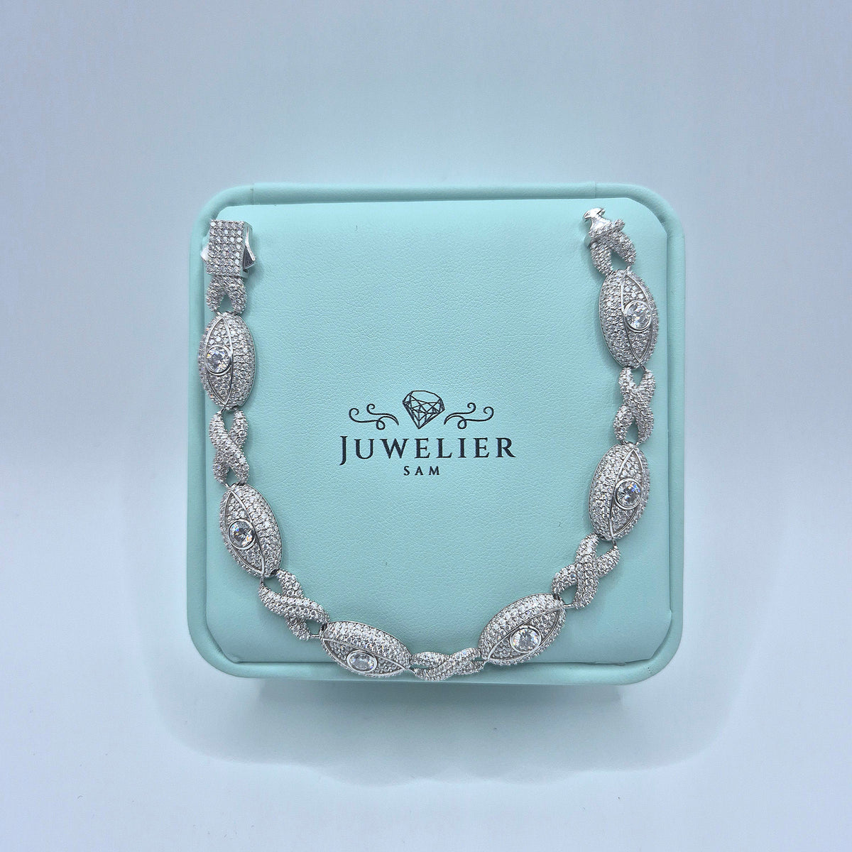 Iced Eye Moissanite Armband – 18K vergoldet auf 925 Silber