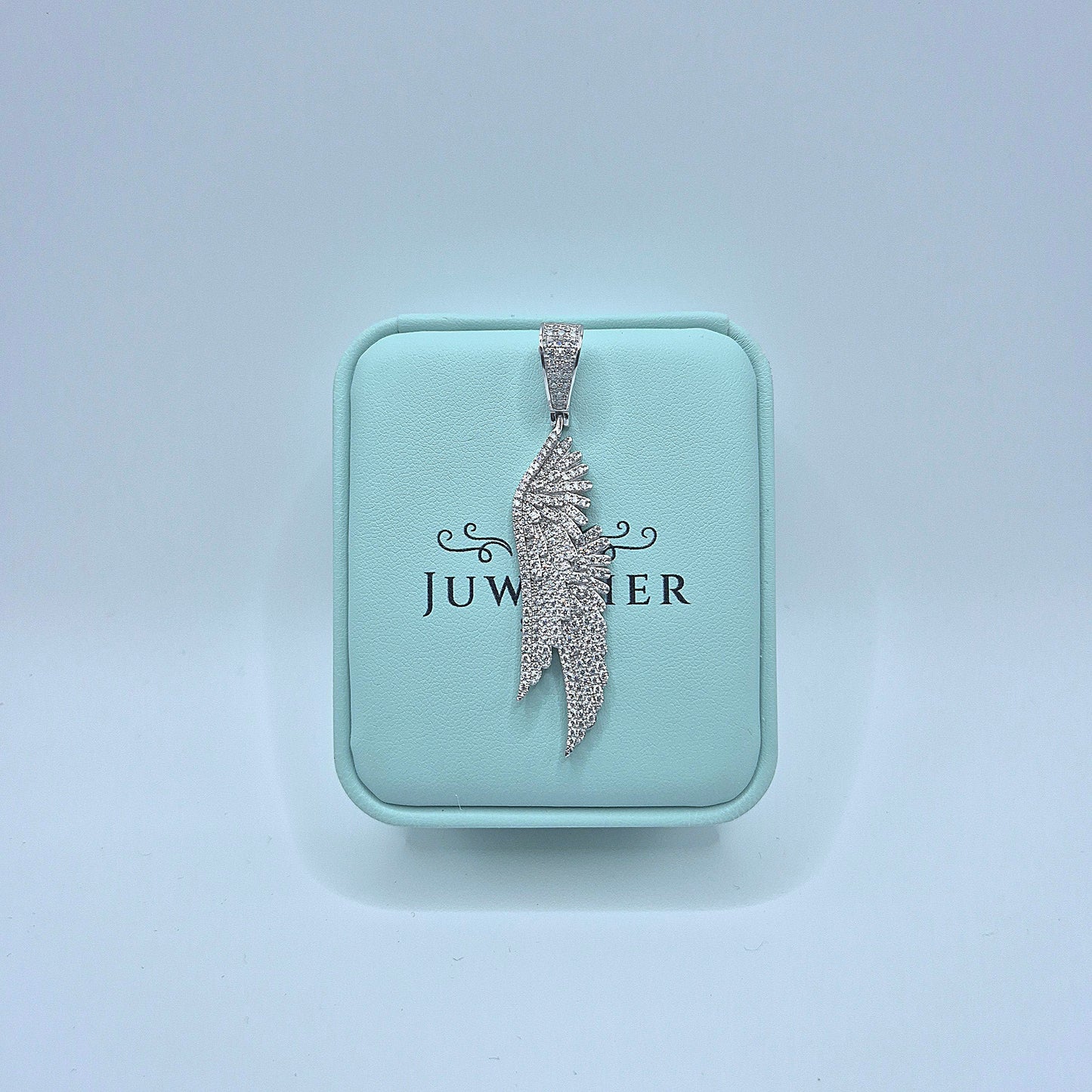 Angel Wings Moissanite Anhänger – 18K vergoldet auf 925 Silber