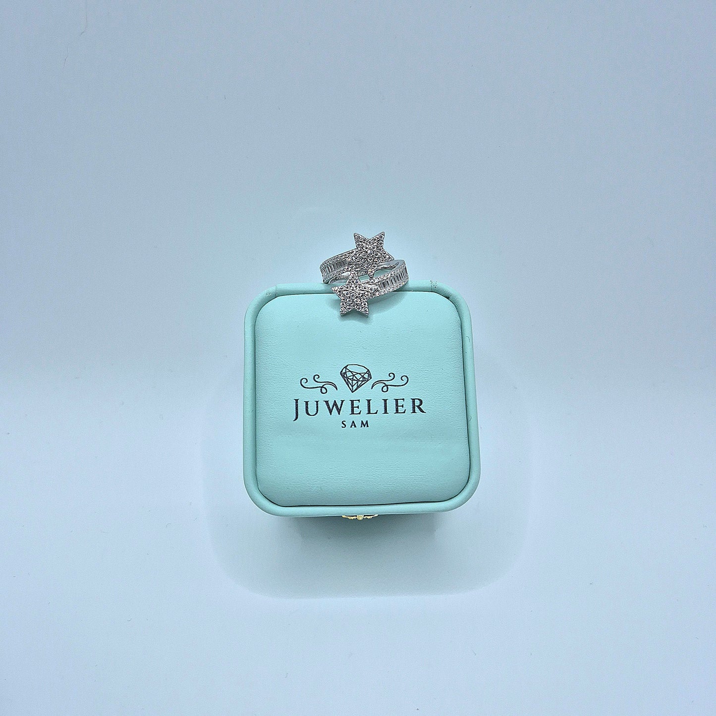 Double Star Moissanite Ring – 18K vergoldet auf 925 Silber