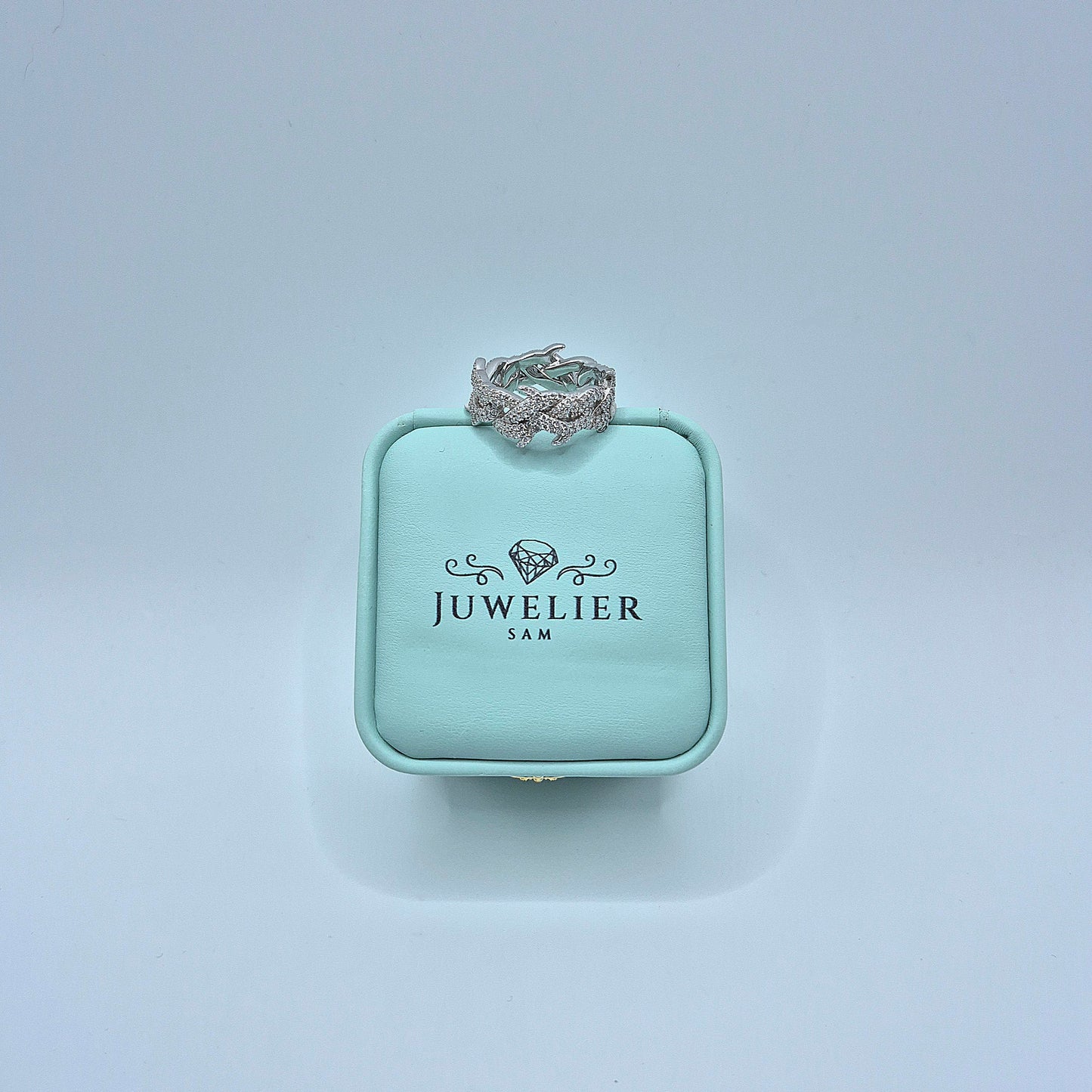 Rosenkranz Moissanite Ring– 18K vergoldet auf 925 Silber