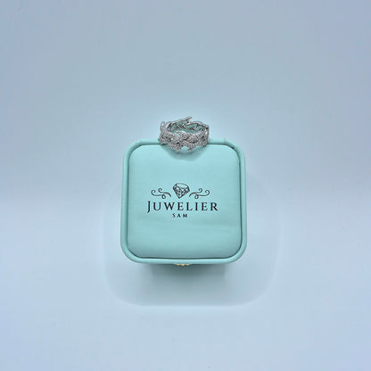 Rosenkranz Moissanite Ring– 18K vergoldet auf 925 Silber