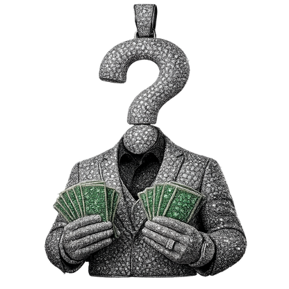 Money Man Moissanite 18k Vergoldet