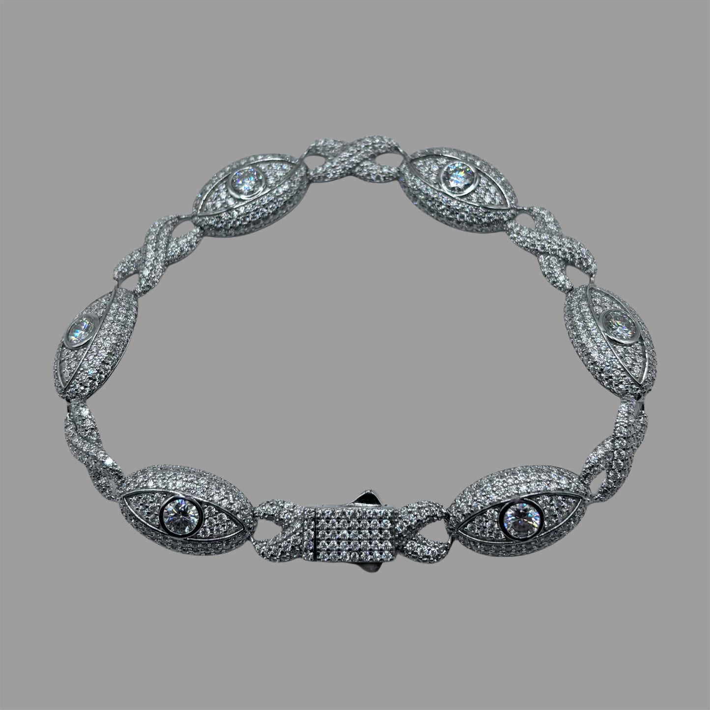 18 Karat Iced Eye Diamant Moissanite Armband