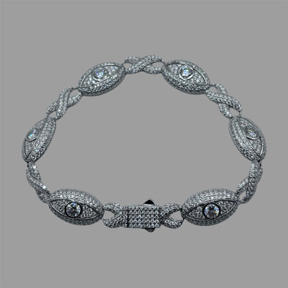 18 Karat Iced Eye Diamant Moissanite Armband