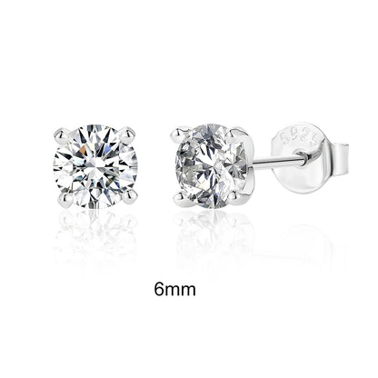 18 Karat Gold Diamant Moissanite Brillant Ohrringe