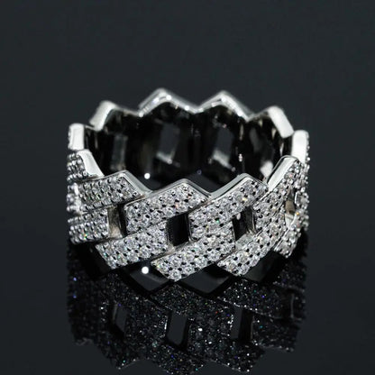 Cuban Link Moissanite Ring