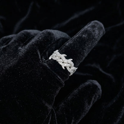 Rosenkranz Moissanite Ring– 18K vergoldet auf 925 Silber