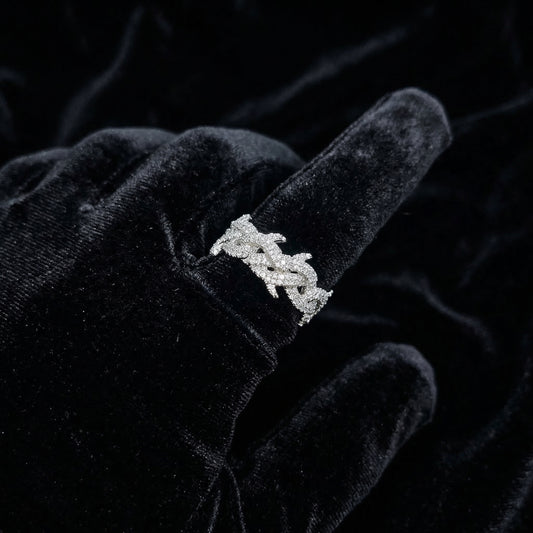Rosenkranz Moissanite Ring– 18K vergoldet auf 925 Silber