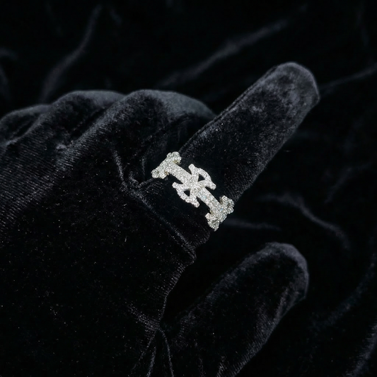 18 Karat Gold Ice Basic Diamant Moissanite Ring