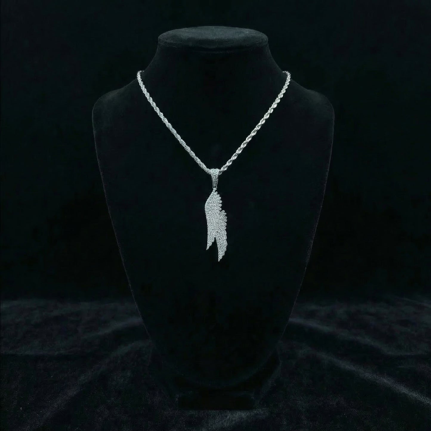 Angel Wings Moissanite Anhänger – 18K vergoldet auf 925 Silber