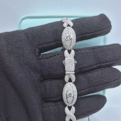 Iced Eye Moissanite Armband – 18K vergoldet auf 925 Silber