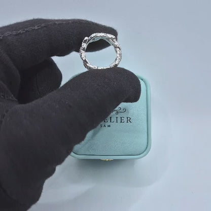 Rosenkranz Moissanite Ring– 18K vergoldet auf 925 Silber