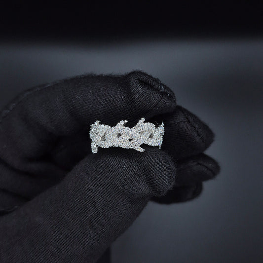 Rosenkranz Moissanite Ring– 18K vergoldet auf 925 Silber
