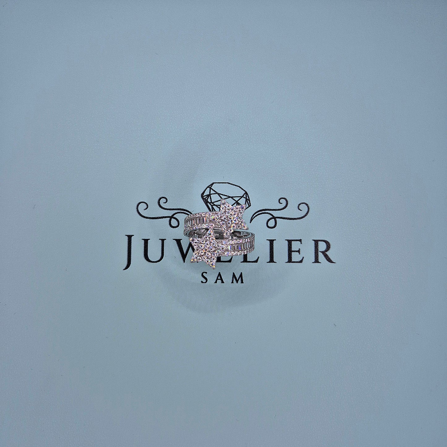 Double Star Moissanite Ring – 18K vergoldet auf 925 Silber