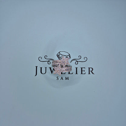 Double Star Moissanite Ring – 18K vergoldet auf 925 Silber