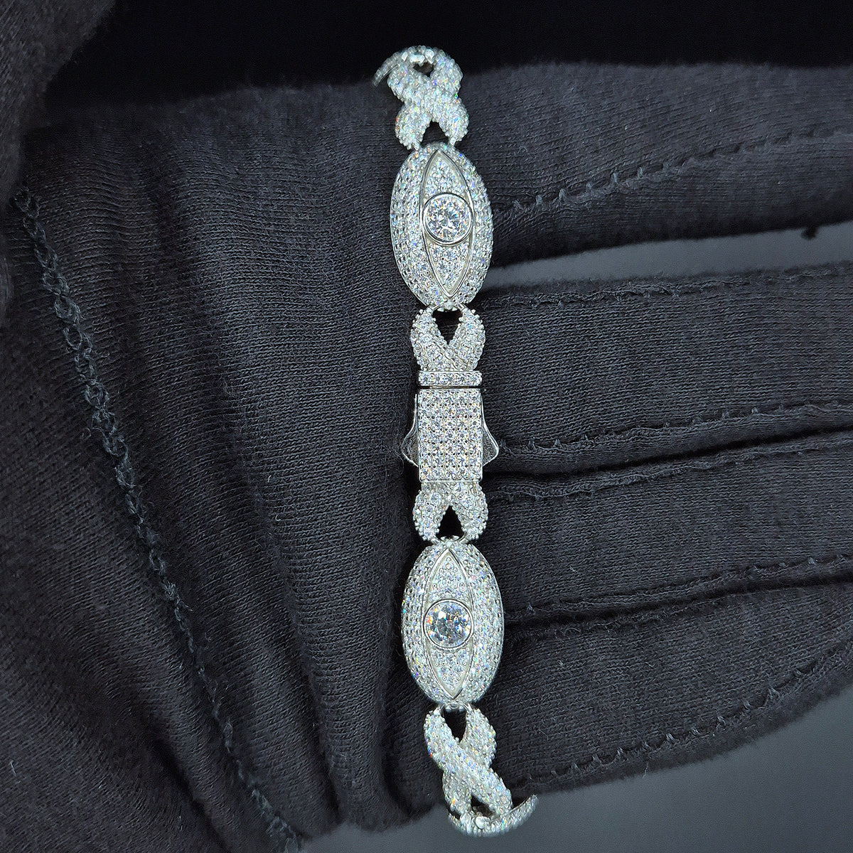Iced Eye Moissanite Armband – 18K vergoldet auf 925 Silber