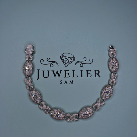 Iced Eye Moissanite Armband – 18K vergoldet auf 925 Silber
