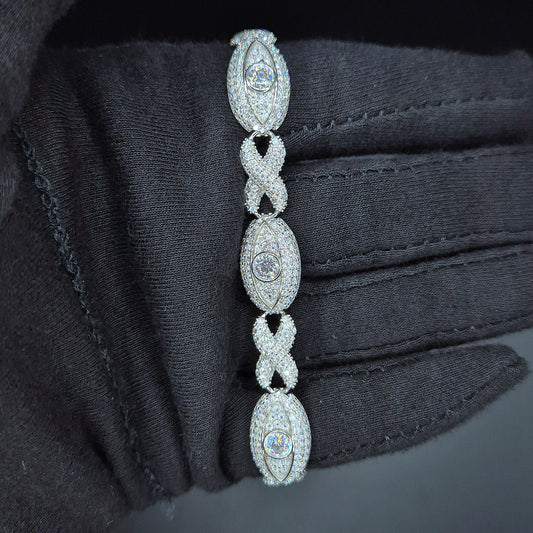 Iced Eye Moissanite Armband – 18K vergoldet auf 925 Silber