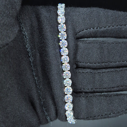 Iced Out Moissanite Tenniskette – 18K vergoldet auf 925 Silber